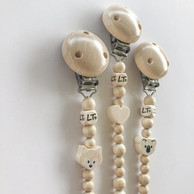Buy Natural Polished Baby Soother Chain | Baby Gift | Dummy Clips