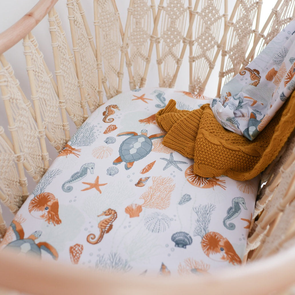 Nautilus organic cotton Jersey Bassinet Sheet Fitted Sheet