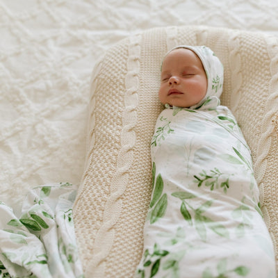 Evergreen Bamboo Jersey Swaddle Wrap For Newborns | Baby Swaddle Wrap