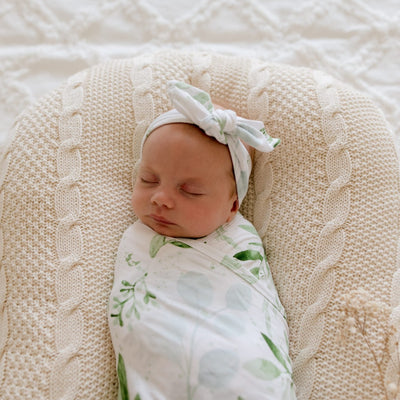 Evergreen Topknot Headband Newborn | Baby Girl Headband | Australia