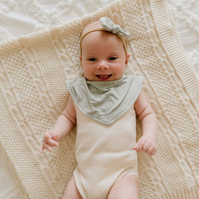 Soft Sage Jersey Dribble Bib | Baby Bibs | Australia